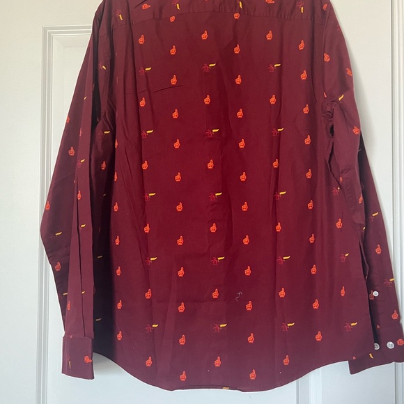 NWT Original Penguin Button Down Slim Fit Cabernet Sport Shirt Long Sleeve Sz L - Picture 8 of 16